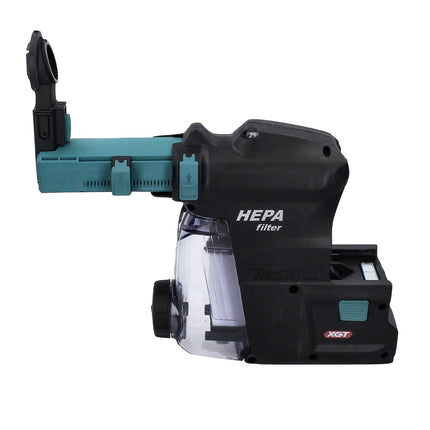 Makita HR 004 GD 101 martillo combinado a batería 40 V máx. 2,8 J SDS plus XGT Brushless + aspiración de polvo DX 14 + 1x batería 2,5 Ah + cargador + Makpac