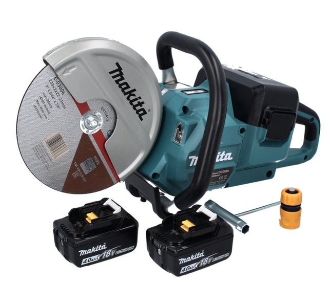 Makita DCE 090 M2X1 Cordless Brushless Disc Cutter 36 V (2x 18 V) 230 mm + Batteries 4.0 Ah - without Charger
