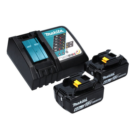 Makita DCE 090 RG2X1 amoladora de corte a batería 36 V (2x 18 V) 230 mm sin escobillas + 2x batería 6,0 Ah + cargador