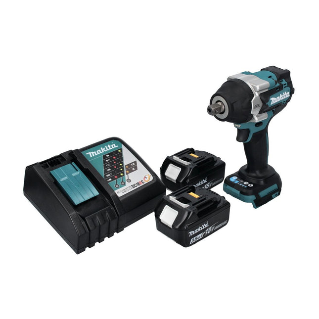 Makita DTW 701 RF cordless impact wrench 18 V 700 Nm 1/2" XPT Brushless + 2x rechargeable battery 3.0 Ah + charger