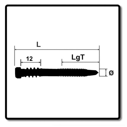 Tornillo para terraza SPAX aluminio 5,0 x 51 mm 500 piezas Acero inoxidable A2 (5x 0557000500513) rosca de fijación culata Torx T-STAR Plus T25.