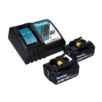 Makita DPO 600 RT cordless random orbital sander 18 V 150 mm XPT brushless + 2x 5.0 Ah batteries + charger