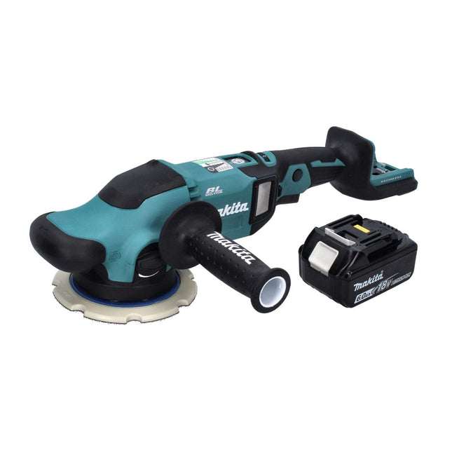 Makita DPO 600 G1 Pulidora excéntrica a batería 18 V 150 mm XPT Brushless + 1 batería de 6,0 Ah - sin cargador