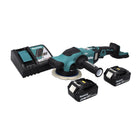 Makita DPO 600 RG cordless random orbital sander 18 V 150 mm XPT brushless + 2x 6.0 Ah battery + charger