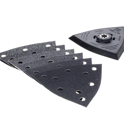 FEIN Kit de patins de ponçage Starlock Plus SLP KL (63806204210) Feuilles abrasives 2x K 60 + 2x K 80 + 2x K 180