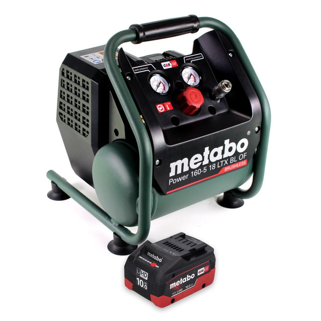 Metabo Power 160-5 18 LTX BL OF Compresseur sans fil 18 V 8,0 bar Brushless + 1x batterie 10,0 Ah - sans chargeur
