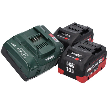 Metabo W 18 LTX 125 Amoladora angular rápida 18 V 125 mm (602174860) + 2 baterías de 10,0 Ah + cargador + maletín