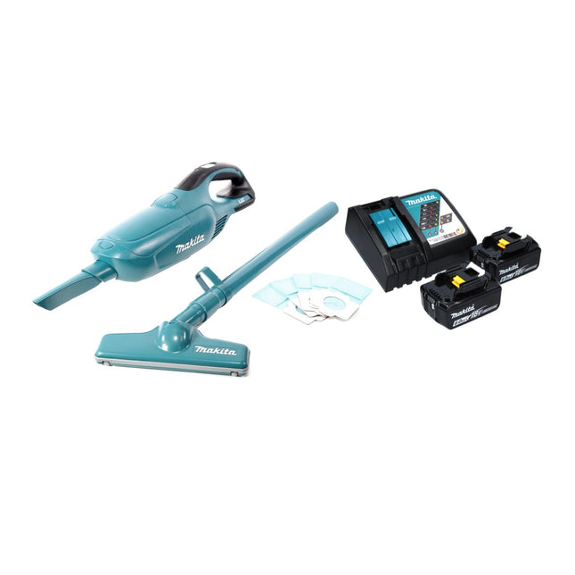 Makita DCL 182 RG cordless hoover 18 V + 2x rechargeable battery 6.0 Ah + charger