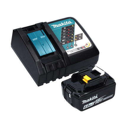Makita DGA 504 RG1J Amoladora angular sin cable 18 V 125 mm sin escobillas + 1x Batería 6.0 Ah + Cargador + Maletín Makpac