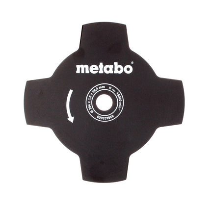 Metabo Grasmesser 4 flügelig für Freischneider ( 628433000 ) 254 x 1,5 x 25,4 mm - Toolbrothers