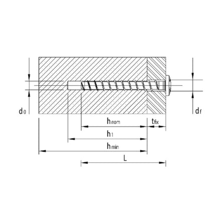 HECO MULTI MONTI plus MS anclaje de tornillo 7,5 x 45 mm 100 piezas (49829) tornillo para hormigón cabeza redonda plana T-Drive galvanizado azul A2K