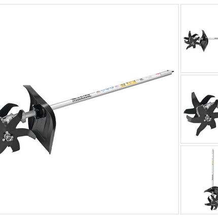 Makita KR400MP Cultivator attachment cultivating width 16 cm ( 195707-2 ) for DUX 60 / EX2650LHM