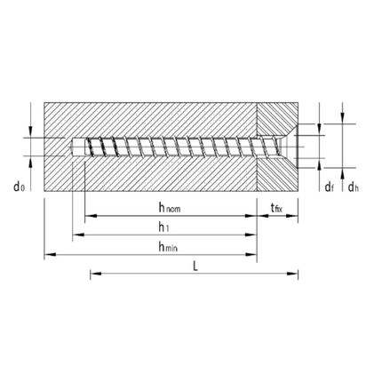 HECO MULTI MONTI plus F anclaje de tornillo 6,0 x 60 mm 400 piezas (4x 48497) tornillo para hormigón, cabeza avellanada, accionamiento en T, galvanizado azul, A2K