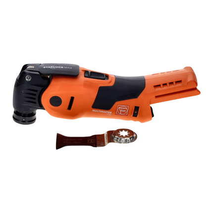 Oscilador de batería Fein MultiMaster AMM 700 MAX C 18 V Starlock Max Brushless + 2x baterías 3.0 Ah + cargador + set de accesorios 26 piezas + estuche