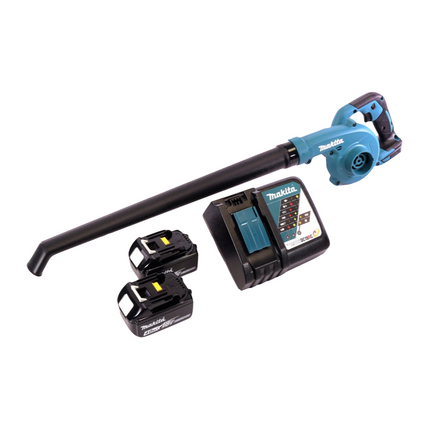 Makita DUB 186 RM soplador sin cable soplador de hojas 18 V + 2x batería 4.0 Ah + cargador