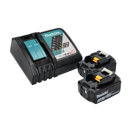 Makita DUB 186 RM soplador sin cable soplador de hojas 18 V + 2x batería 4.0 Ah + cargador