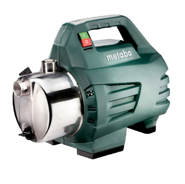 Metabo P 4500 INOX Pompa di irrigazione 1300 Watt 4,8 bar ( 600965000 ) - Motore a condensatore senza manutenzione