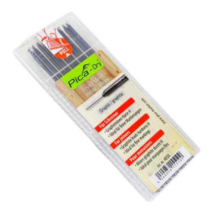 Minas de repuesto Pica DRY dureza grafito H 20 piezas (2x 4050)