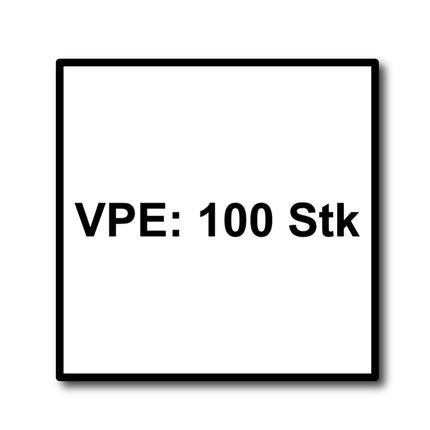 HECO TOPIX plus tornillos profesionales para construcción en madera 8,0 x 260 mm 100 piezas (2x 61353) tornillo para madera de rosca parcial, cabeza con arandela, accionamiento en T, galvanizado azul, A3K