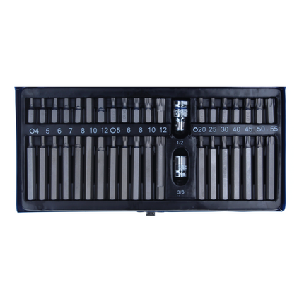 Taladro percutor inalámbrico Makita DHP 458 RF1 18 V 91 Nm + 1x batería 3,0 Ah + cargador + juego de puntas 40 piezas