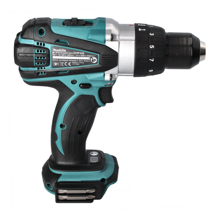 Taladro percutor inalámbrico Makita DHP 458 Z 18 V 91 Nm + juego de puntas 26 piezas - sin batería, sin cargador