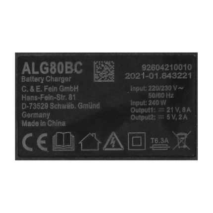 FEIN Kit de démarrage de batterie 18V: 1x Batterie 3,0 Ah + Chargeur ALG 80 BC