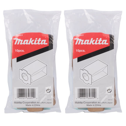 Filtros de papel Makita 20 piezas (2x 194565-3) para aspiradora DCL 182 / 4076D / CL121D