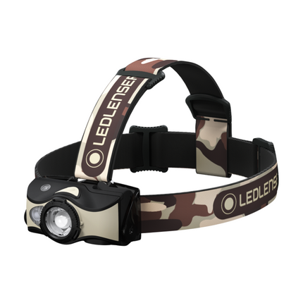 Linterna frontal Ledlenser MH8 LED 600 lm IPX4 negro / arena (502157) + 1x batería + 1x cable de carga