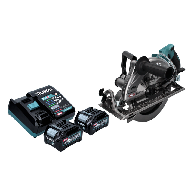 Makita RS 002 GD2 Sierra circular sin cable 40 V máx. 260 mm sin escobillas + 2x batería recargable 2,5 Ah + cargador