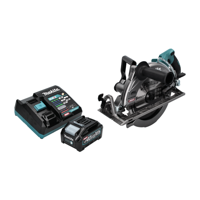 Makita RS 002 GM1 Sierra circular sin cable 40 V máx. 260 mm sin escobillas + 1x batería 4,0 Ah + cargador