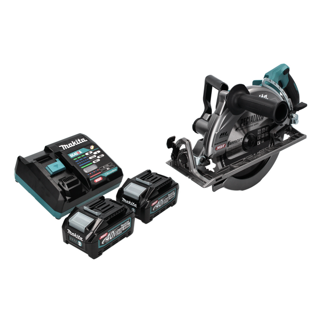 Makita RS 002 GM2 Sierra circular sin cable 40 V máx. 260 mm sin escobillas + 2x batería 4,0 Ah + cargador