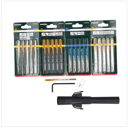 Metabo STE 100 Quick 710 W Scie sauteuse (601100900) + 21x Lames de scie sauteuse + Buse d'aspiration + Verre de protection + Mallette