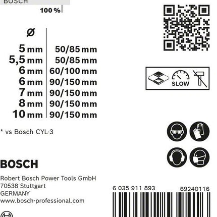 Bosch EXPERT CYL-9 Multi Construction Bohrer Set 7 tlg. 5 - 10 mm ( 2608900648 ) - Nachfolger von 2607010546 - Toolbrothers