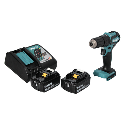 Makita DHP 483 RF Akku Schlagbohrschrauber 18 V 40 Nm Brushless + 2x Akku 3,0 Ah + Ladegerät