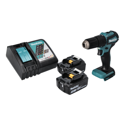 Taladro percutor sin escobillas Makita DHP 483 RT 18 V 40 Nm + 2x Baterías 5.0 Ah + Cargador