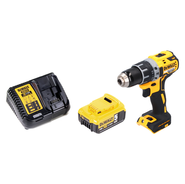 DeWalt DCD 791 P1 cordless drill driver 18 V 70 Nm brushless + 1x battery 5.0 Ah + charger