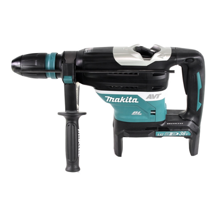 Martillo combinado a batería Makita DHR 400 ZKU 36 V (2 x 18 V) 8,0 J SDS Max Brushless + juego de aspiración + maletín - sin batería, sin cargador