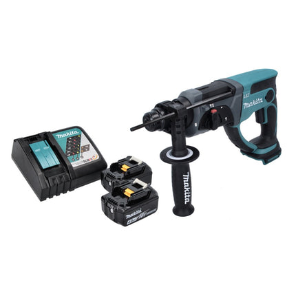 Martillo cincelador sin cable Makita DHR 202 RM 18 V 2.0 J SDS Plus + 2x Batería 4.0 Ah + Ladegert