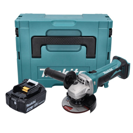 Makita DGA 452 F1J Smerigliatrice angolare a batteria 18 V 115 mm + 1x batteria ricaricabile 3,0 Ah + Makpac - senza caricabatterie