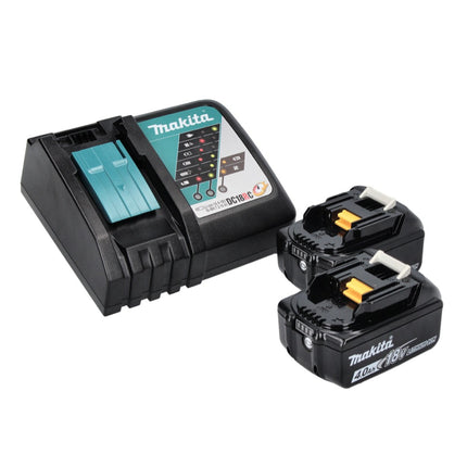 Makita DGA 452 RM Meuleuse d'angle sans fil 18 V 115 mm + 2x batterie 4,0 Ah + chargeur