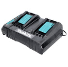 Cargador doble Makita DC 18 SH 14,4 V - 18 V LXT 2,6 A corriente de carga ( 199687-4 )
