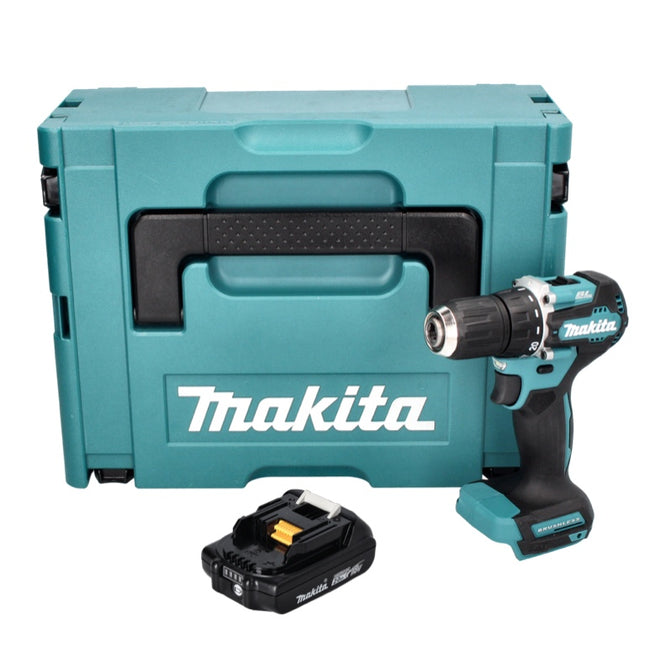 Makita DDF 487 A1J Taladro atornillador a batería 18 V 40 Nm sin escobillas + 1x batería recargable 2,0 Ah + Makpac - sin cargador