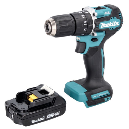 Taladro de percusión sin cable Makita DHP 487 A1 18 V 40 Nm sin escobillas + 1x batería recargable 2,0 Ah - sin cargador