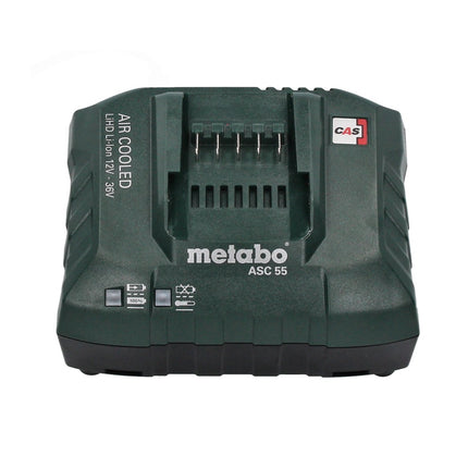 Set básico Metabo 18 V LiHD + 2x batería 4,0 Ah + cargador ASC 55 + metaBOX