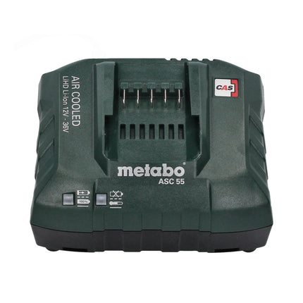 Set básico Metabo 18 V LiHD + 2x batería 8,0 Ah + cargador ASC 55 + metaBOX