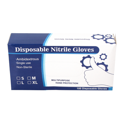 Gants jetables en nitrile - 100 pièces taille S / petit - non stérile