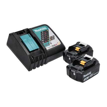 Makita DML 809 RF faretto LED a batteria per edilizia 18 V 10000 lm + 2x batteria ricaricabile 3,0 Ah + caricabatterie