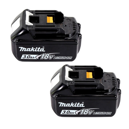 Makita Power Source Kit 18 V con 2x BL 1830 B 3.0 Ah batería ( 197599-5 ) + DC 18 SH cargador doble ( 199687-4 )