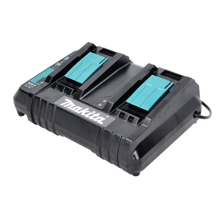 Kit di alimentazione Makita 18 V con 2x batteria BL 1850 B 5,0 Ah ( 197280-8 ) + caricabatterie doppio DC 18 SH ( 199687-4 )