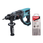 Martillo combinado inalámbrico Makita DHR 202 Z 18 V 2.0 J SDS Plus + juego de brocas de 5 piezas - sin batería, sin cargador